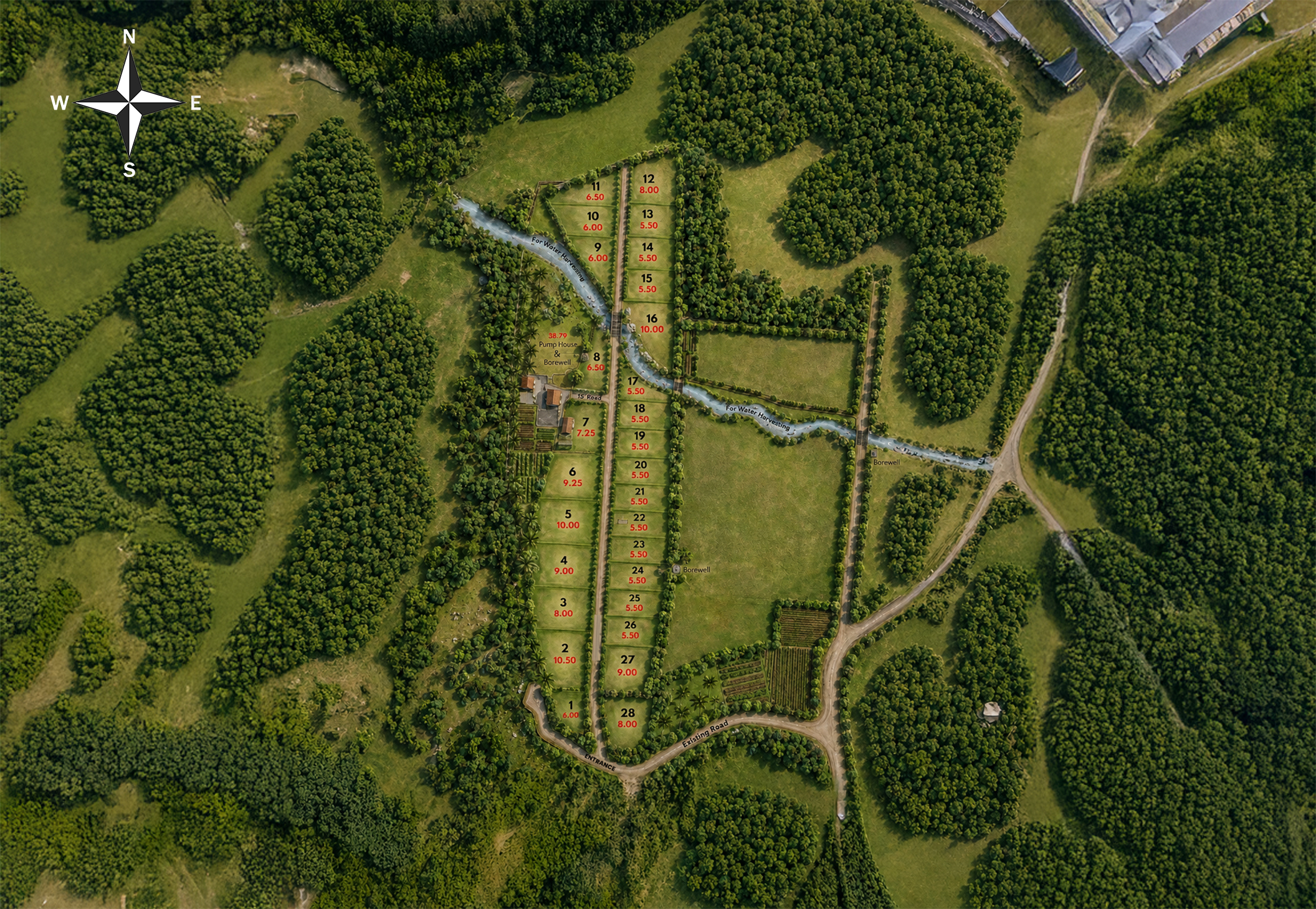 Sanctuary Farmlands plot layout map